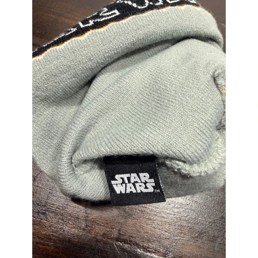 Kids Star Wars‎ BB8 Pom Pom Beanie Hat Gray Orange Black